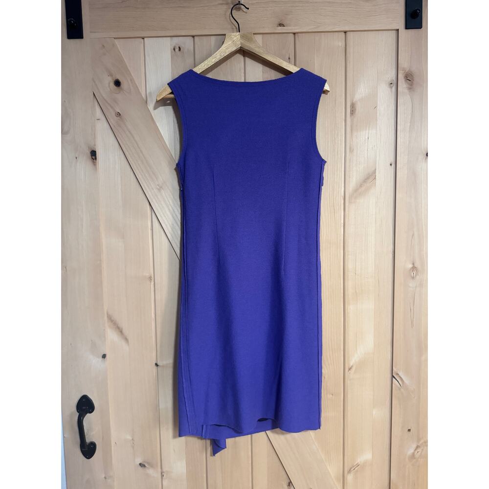 Tory Burch | Purple 100% Wool Lined Sleeveless Sheath Dress | Size XS - Picture 5 of 12